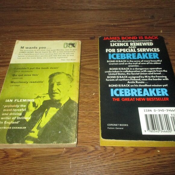 James Bond 007 Vintage Paperback Books lot Moonraker Ice-Breaker - Picture 2 of 7